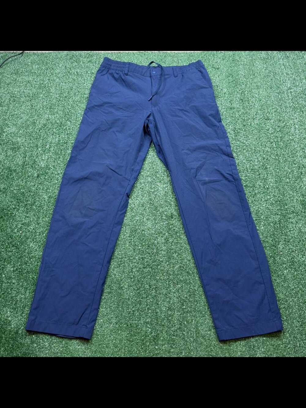 Uniqlo Chino Pants Mens Size L Blue Drawstring